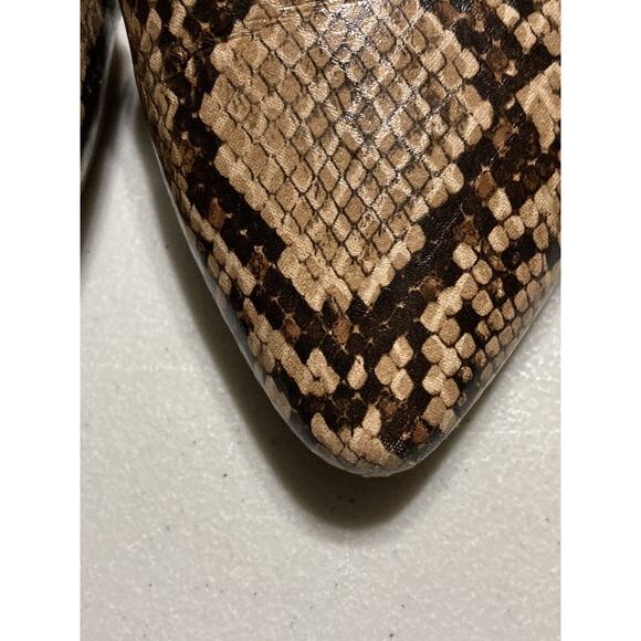 Chinese Laundry Brown Snake Skin Animal Print Pumps Low Heel Shoes 9M - Picture 5 of 7
